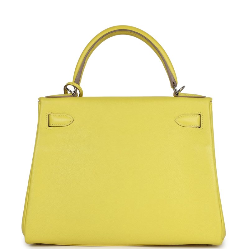 Hermes Kelly Retourne 28 Lime Evercolor Palladium Hardware - Image 5