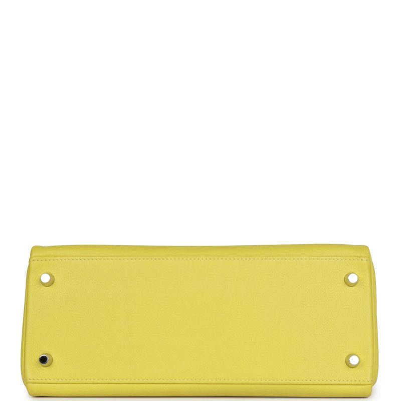 Hermes Kelly Retourne 28 Lime Evercolor Palladium Hardware - Image 6