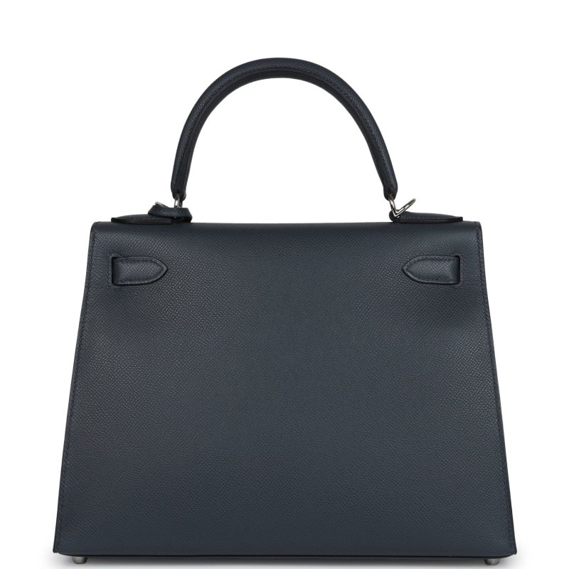 Hermes Kelly Sellier 28 Gris Misty Epsom Palladium Hardware - Image 5