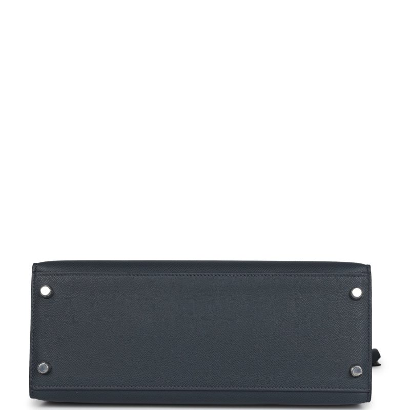 Hermes Kelly Sellier 28 Gris Misty Epsom Palladium Hardware - Image 6
