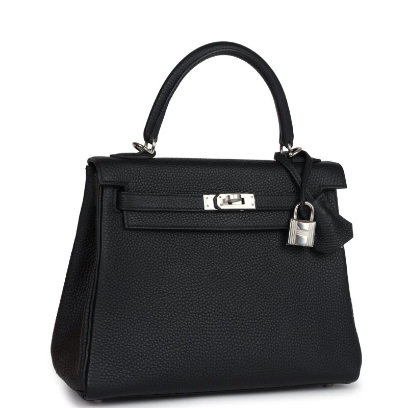Hermes Kelly Retourne 25 Black Togo Palladium Hardware - Image 2