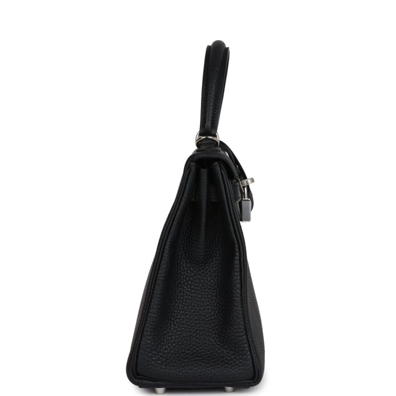Hermes Kelly Retourne 25 Black Togo Palladium Hardware - Image 4