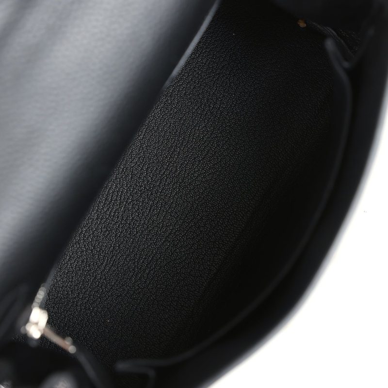 Hermes Kelly Retourne 25 Black Togo Palladium Hardware - Image 8