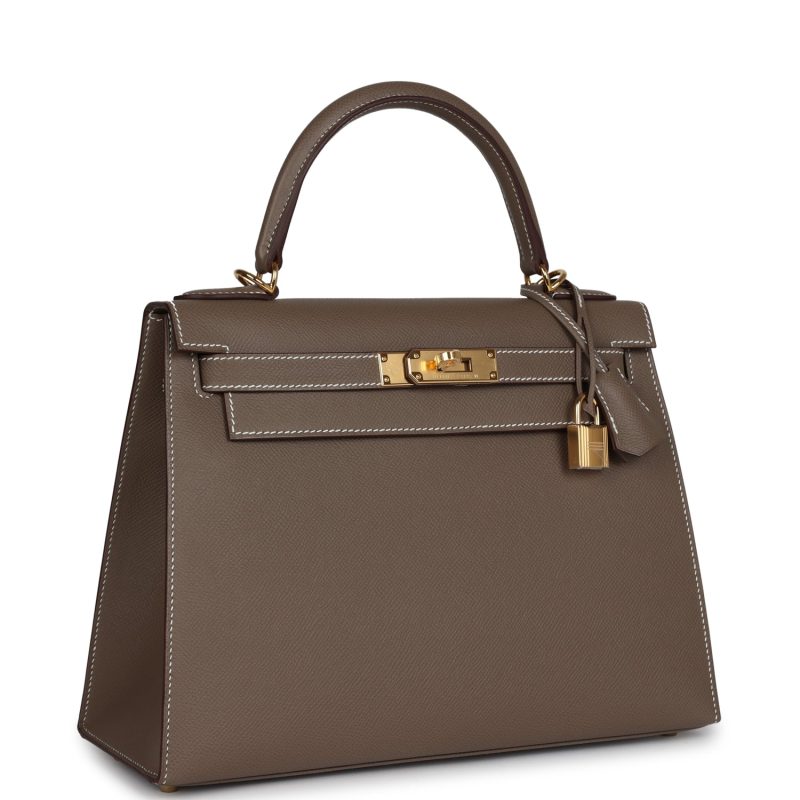 Hermes Kelly Sellier 28 Etoupe Epsom Gold Hardware - Image 2