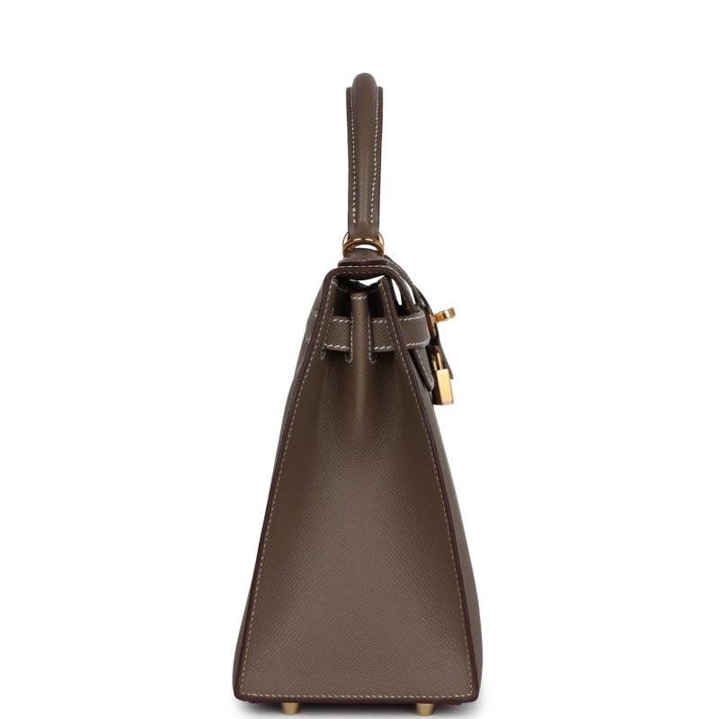 Hermes Kelly Sellier 28 Etoupe Epsom Gold Hardware - Image 4