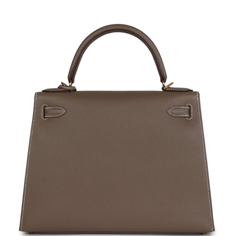 Hermes Kelly Sellier 28 Etoupe Epsom Gold Hardware - Image 5