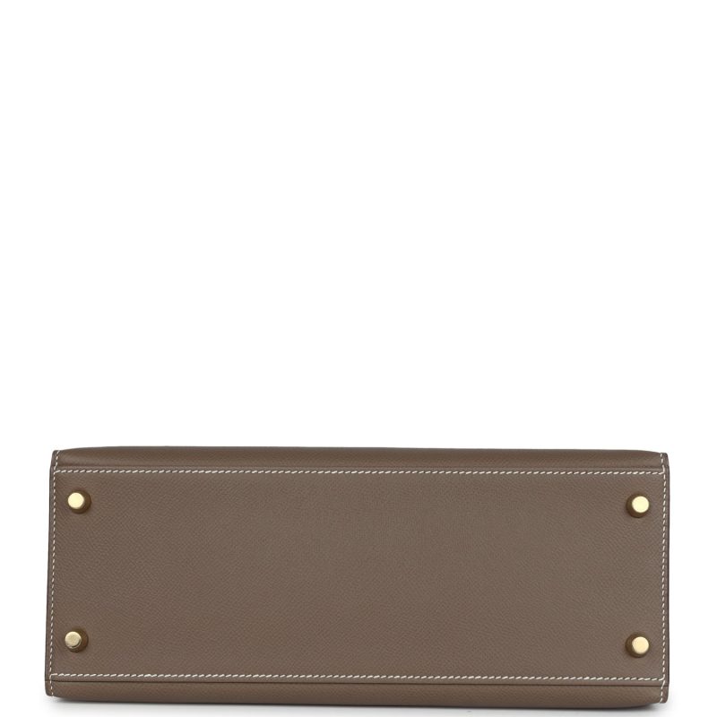 Hermes Kelly Sellier 28 Etoupe Epsom Gold Hardware - Image 6