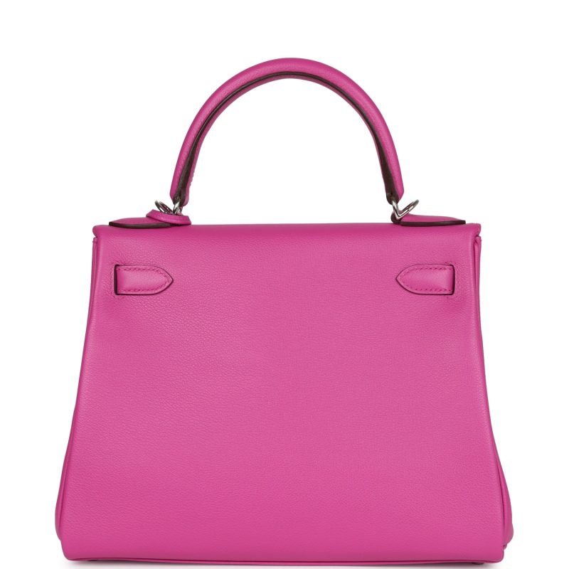 Hermes Kelly Retourne 28 Magnolia Evercolor Palladium Hardware - Image 5
