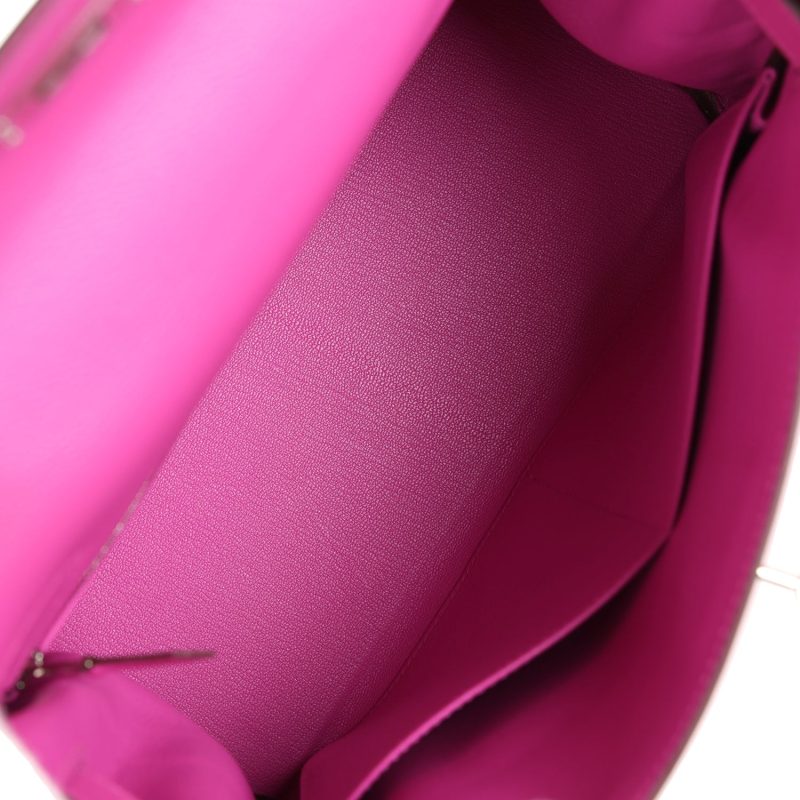 Hermes Kelly Retourne 28 Magnolia Evercolor Palladium Hardware - Image 8