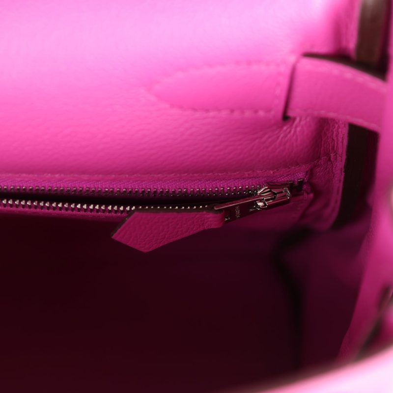 Hermes Kelly Retourne 28 Magnolia Evercolor Palladium Hardware - Image 9