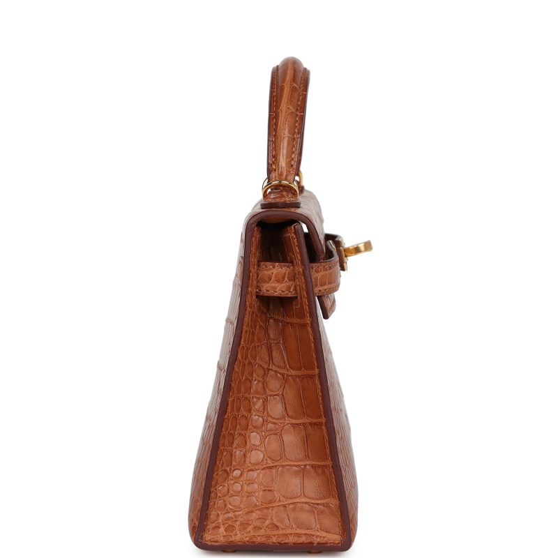 Hermes Kelly Sellier 20 Gold Matte Alligator Gold Hardware - Image 4