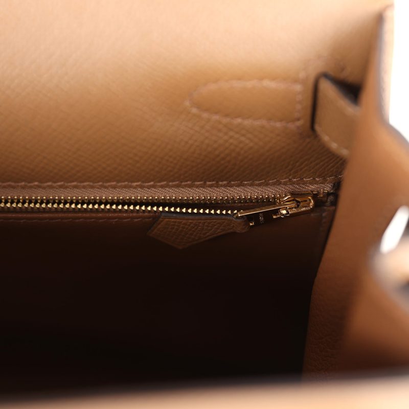 Hermes Kelly Sellier 28 Alezan Epsom Gold Hardware - Image 9