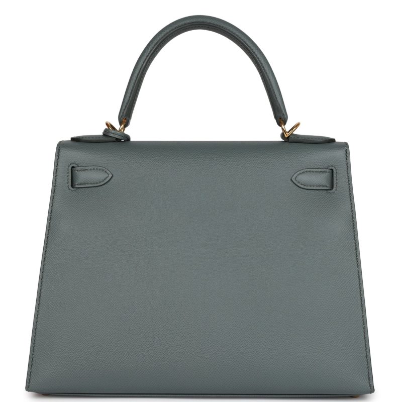 Hermes Kelly Sellier 28 Vert Amande Epsom Gold Hardware - Image 5
