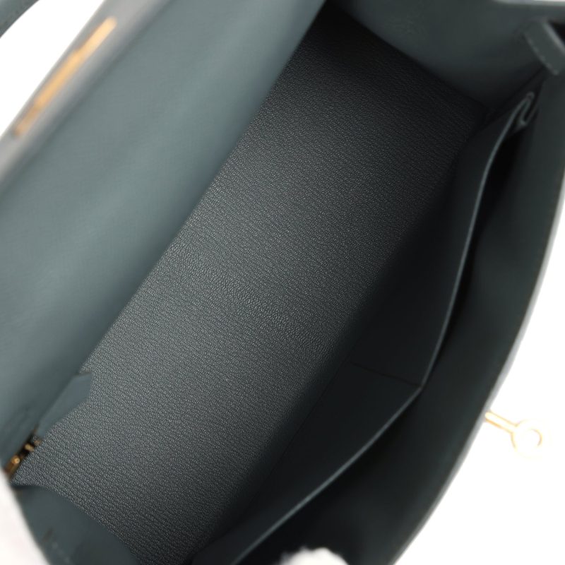 Hermes Kelly Sellier 28 Vert Amande Epsom Gold Hardware - Image 8