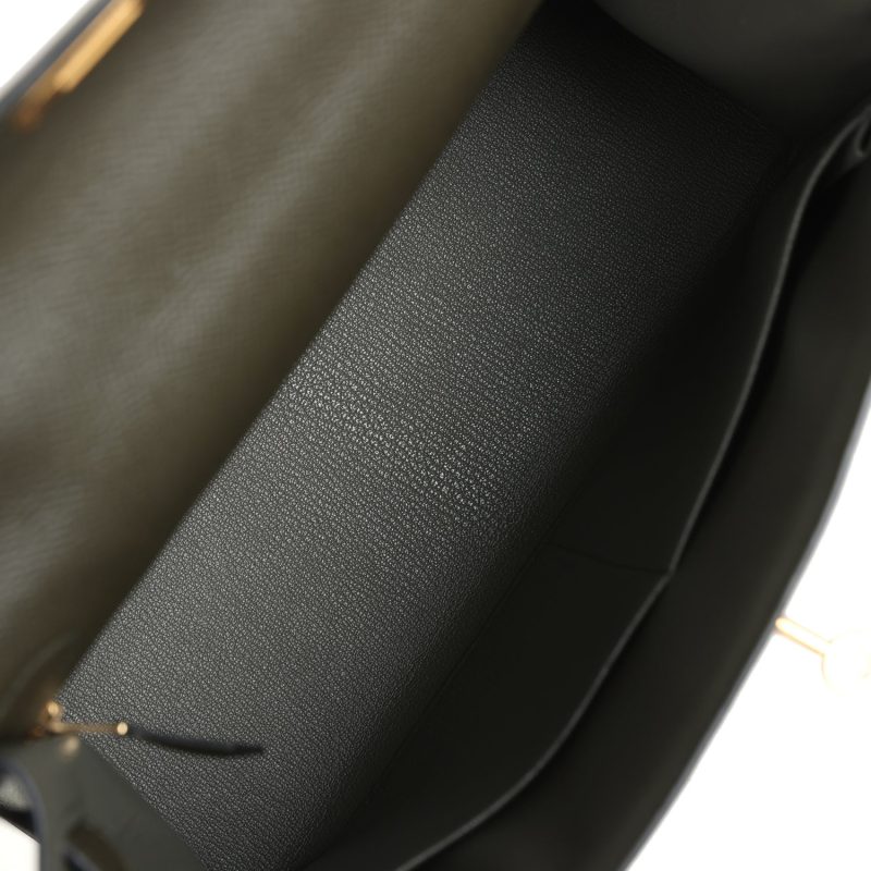 Hermes Kelly Sellier 28 Vert De Gris Epsom Gold Hardware - Image 8