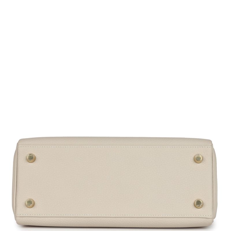 Hermes Kelly Retourne 25 Craie Togo Gold Hardware - Image 6