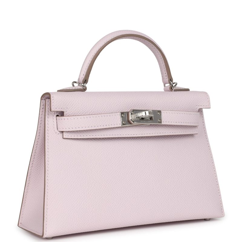 Hermes Kelly Sellier 20 Mauve Pale Epsom Palladium Hardware - Image 2