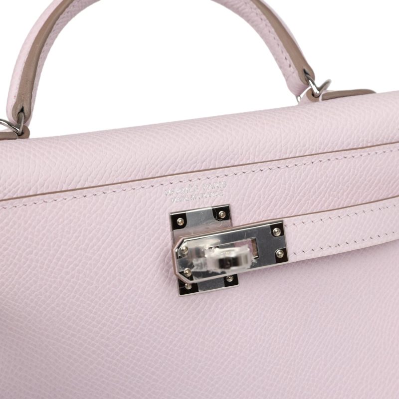 Hermes Kelly Sellier 20 Mauve Pale Epsom Palladium Hardware - Image 7