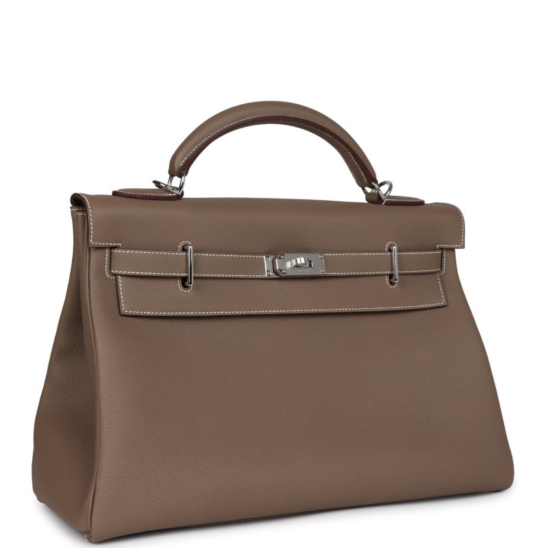 Hermes Kelly 42 Maxi Etoupe Togo Palladium Hardware - Image 2