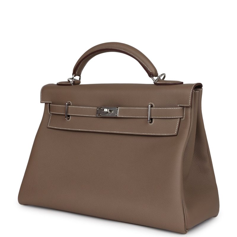 Hermes Kelly 42 Maxi Etoupe Togo Palladium Hardware - Image 3