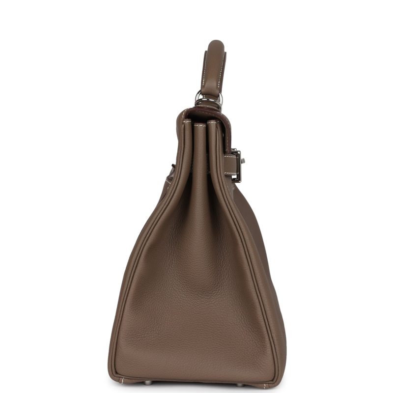 Hermes Kelly 42 Maxi Etoupe Togo Palladium Hardware - Image 4