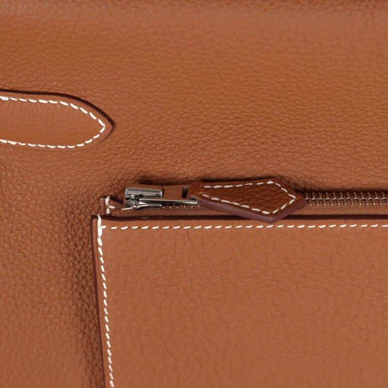 Hermes Kelly 42 Maxi Gold Togo Palladium Hardware - Image 6