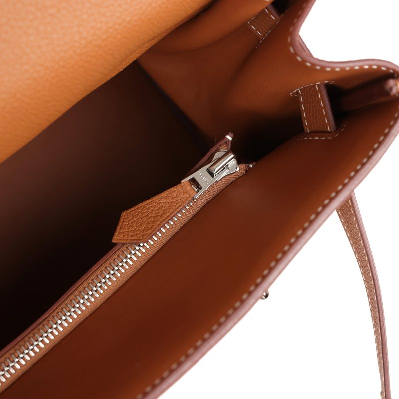 Hermes Kelly 42 Maxi Gold Togo Palladium Hardware - Image 8