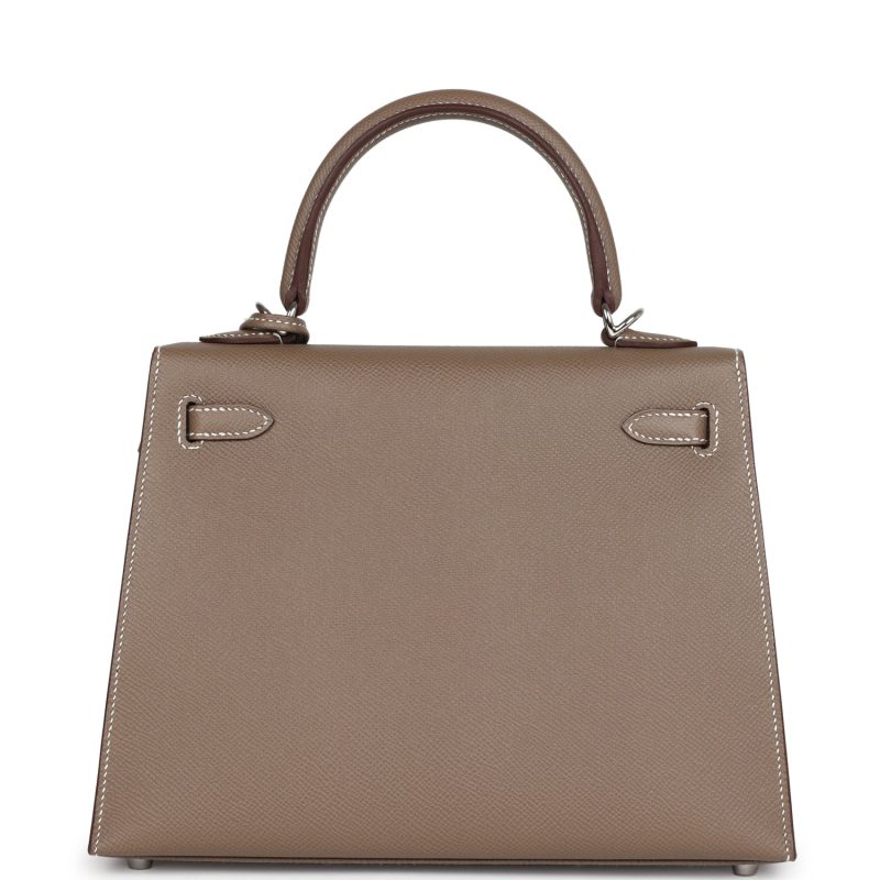 Hermes Kelly Sellier 25 Etoupe Epsom Palladium Hardware - Image 5