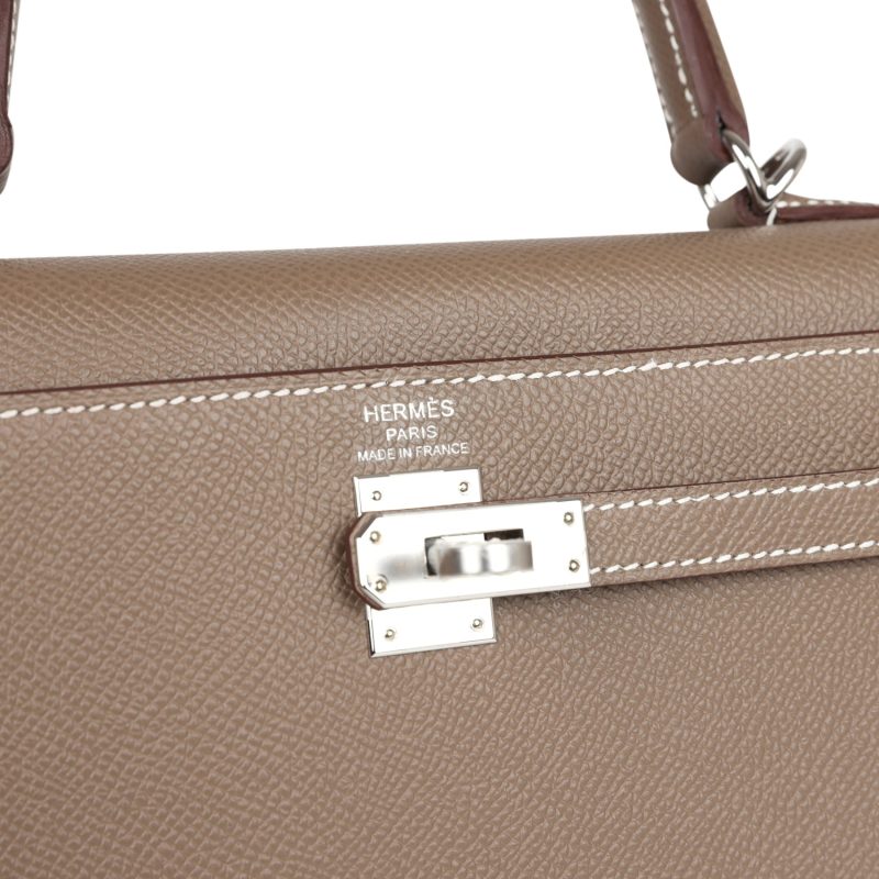 Hermes Kelly Sellier 25 Etoupe Epsom Palladium Hardware - Image 7