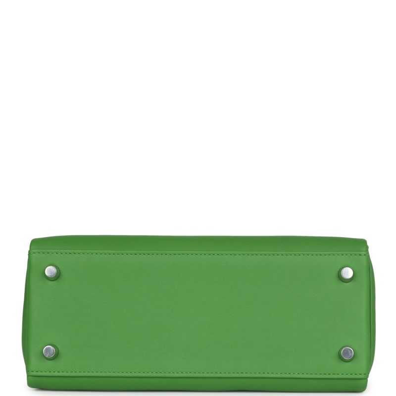 Hermes Kelly Retourne 25 Vert Yucca Swift Palladium Hardware - Image 6