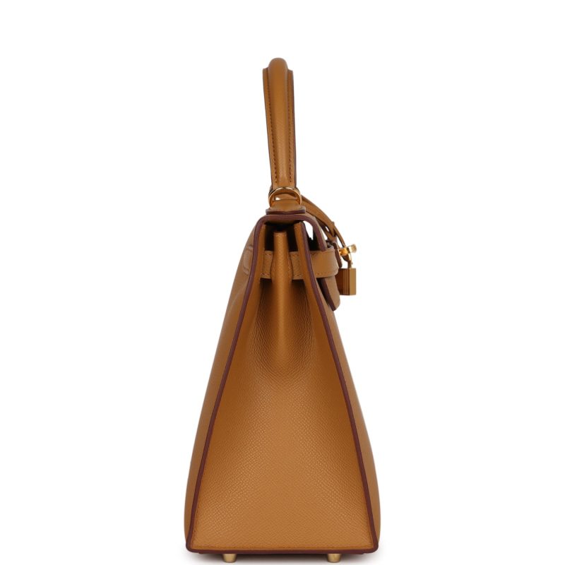 Hermes Kelly Sellier 28 Sesame Epsom Gold Hardware - Image 4
