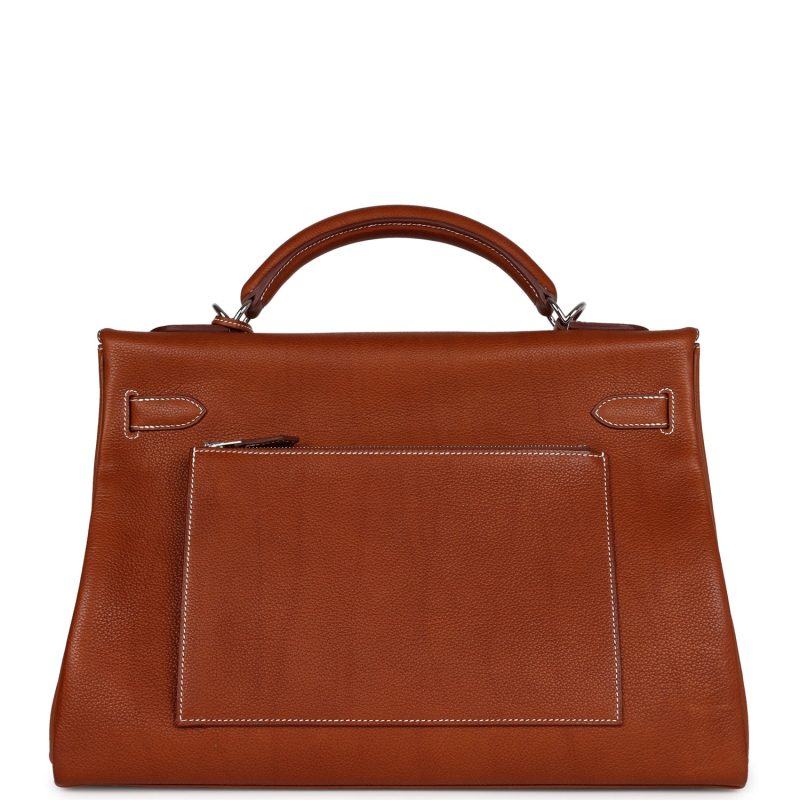 Hermes Kelly 42 Maxi Fauve Barenia Faubourg Palladium Hardware - Image 5