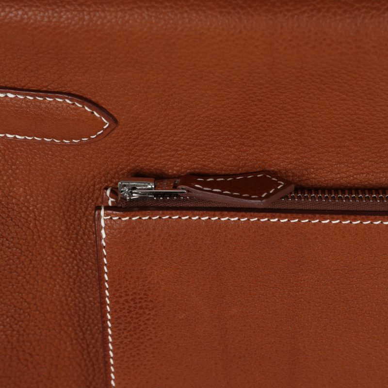 Hermes Kelly 42 Maxi Fauve Barenia Faubourg Palladium Hardware - Image 6