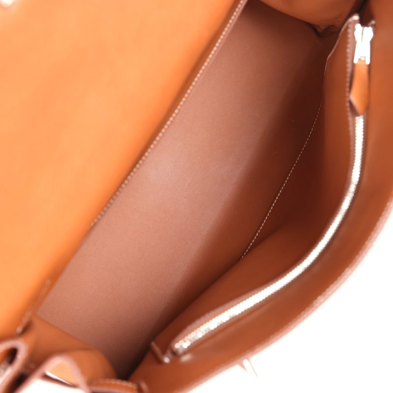 Hermes Kelly 42 Maxi Fauve Barenia Faubourg Palladium Hardware - Image 9