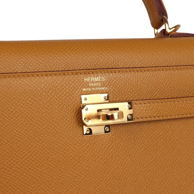Hermes Kelly Sellier 25 Sesame Epsom Gold Hardware - Image 7
