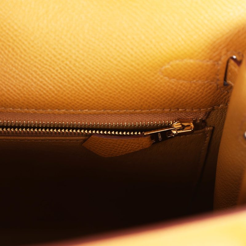 Hermes Kelly Sellier 25 Sesame Epsom Gold Hardware - Image 9
