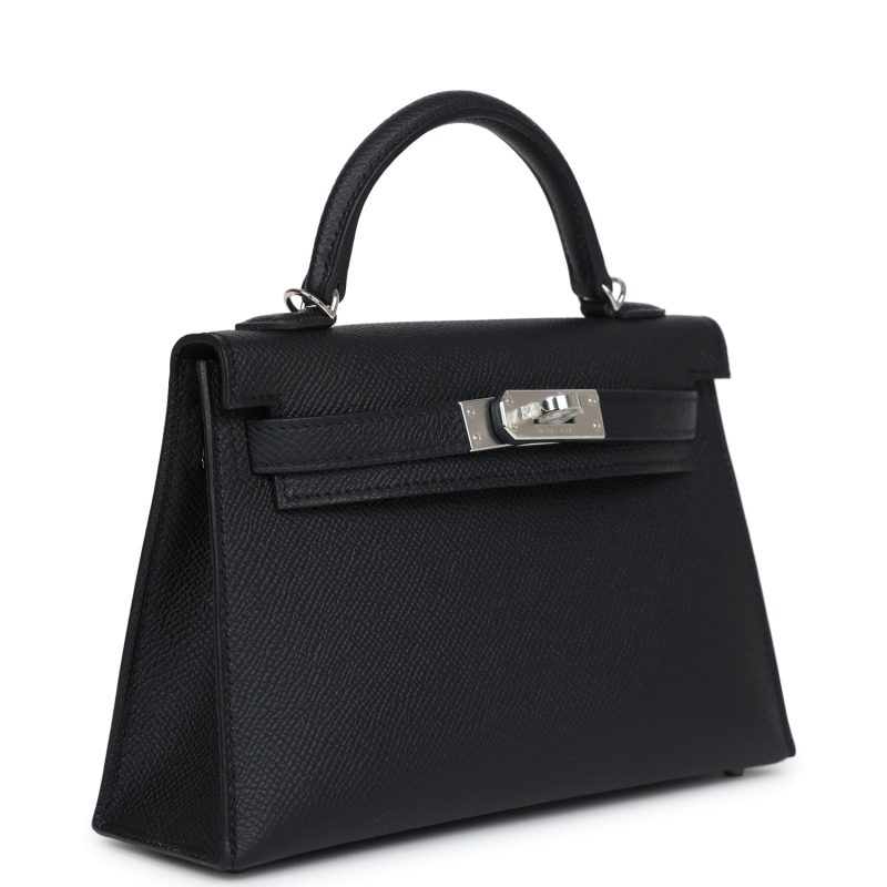 Hermes Kelly Sellier 20 Black Epsom Palladium Hardware - Image 2