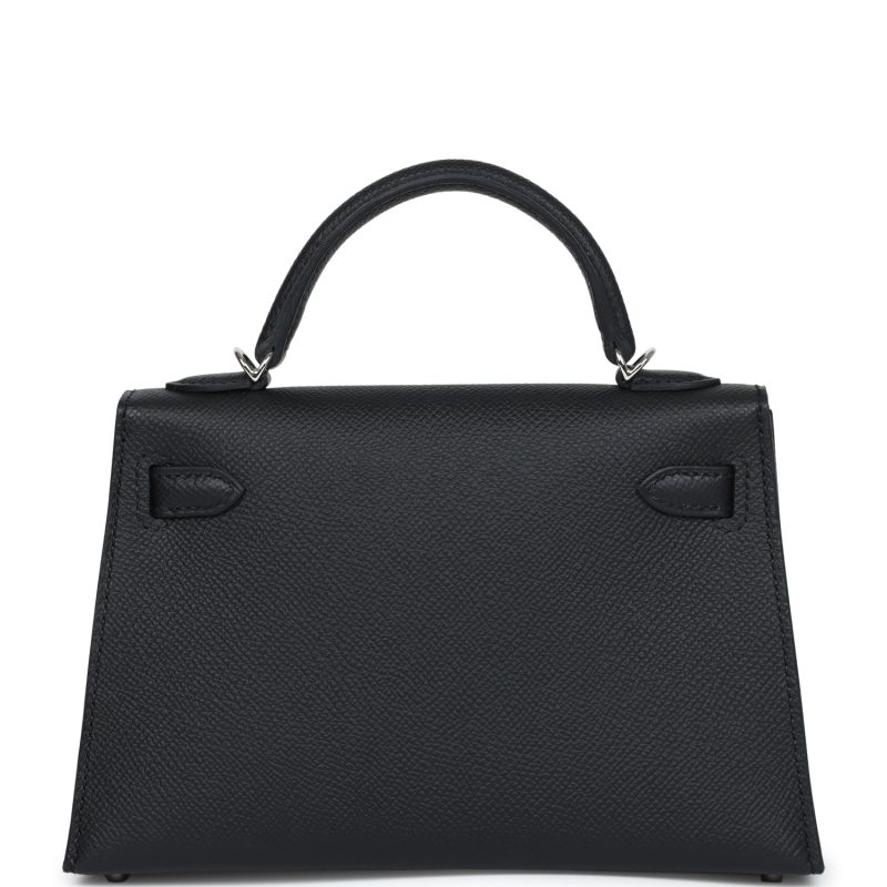 Hermes Kelly Sellier 20 Black Epsom Palladium Hardware - Image 5