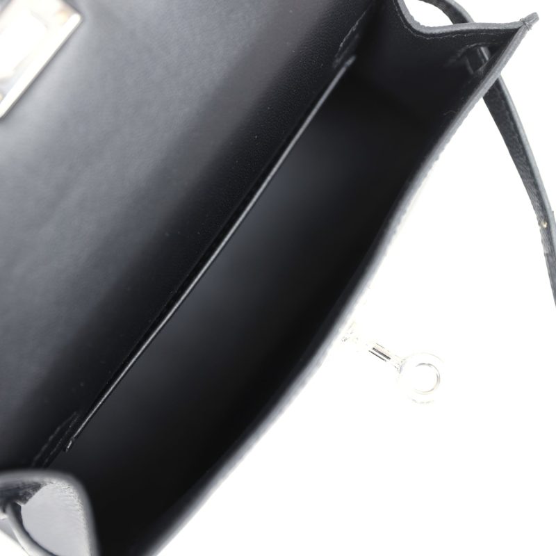 Hermes Kelly Sellier 20 Black Epsom Palladium Hardware - Image 8