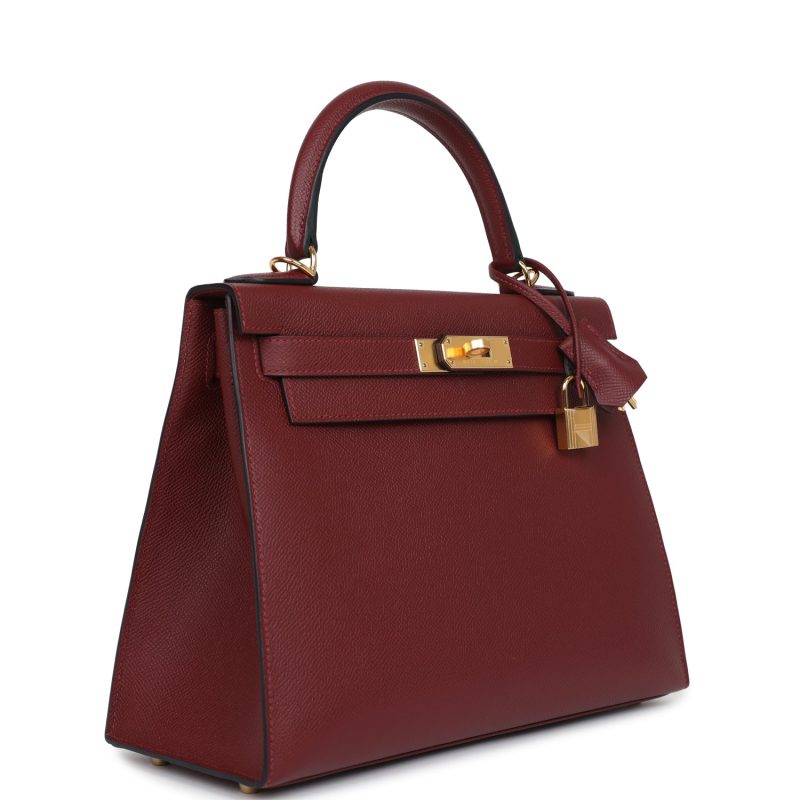 Hermes Kelly Sellier 28 Rouge H Epsom Gold Hardware - Image 2