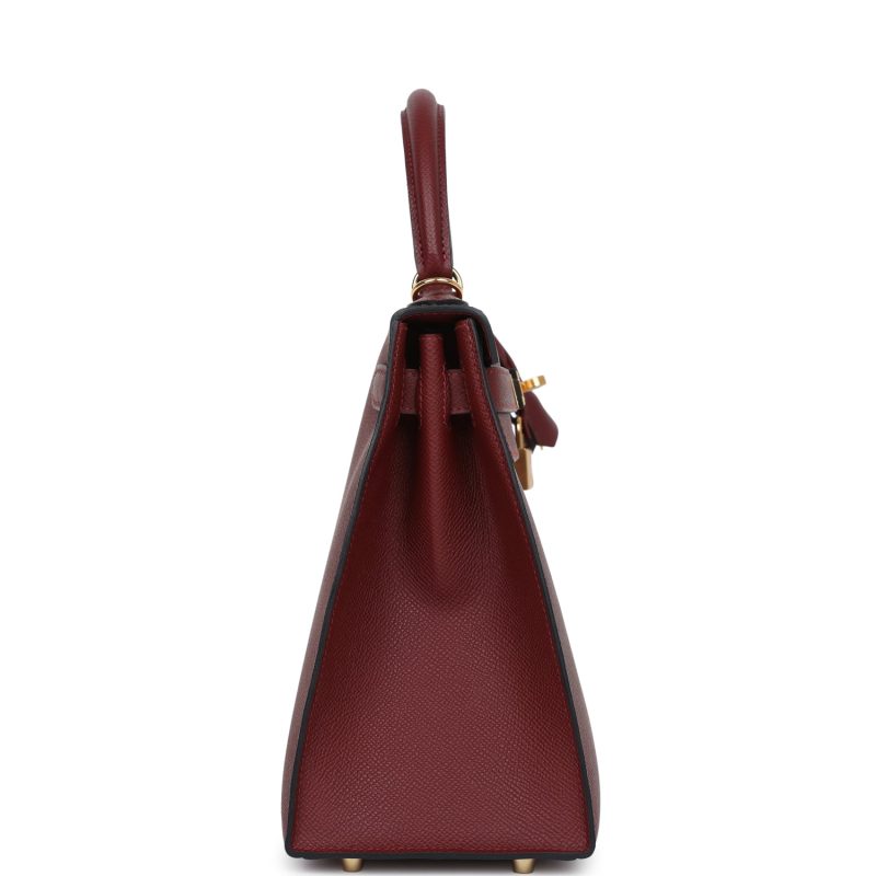 Hermes Kelly Sellier 28 Rouge H Epsom Gold Hardware - Image 4