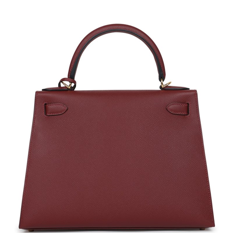 Hermes Kelly Sellier 28 Rouge H Epsom Gold Hardware - Image 5