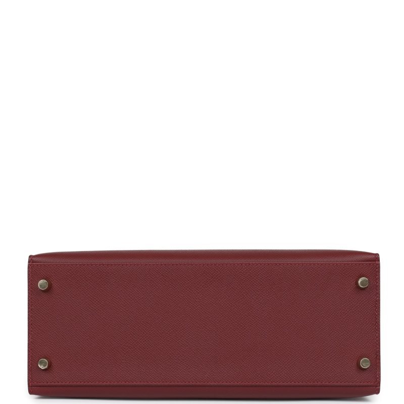 Hermes Kelly Sellier 28 Rouge H Epsom Gold Hardware - Image 6