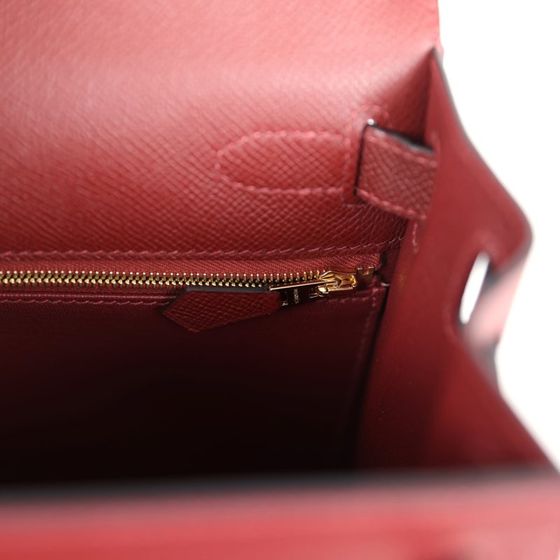 Hermes Kelly Sellier 28 Rouge H Epsom Gold Hardware - Image 8