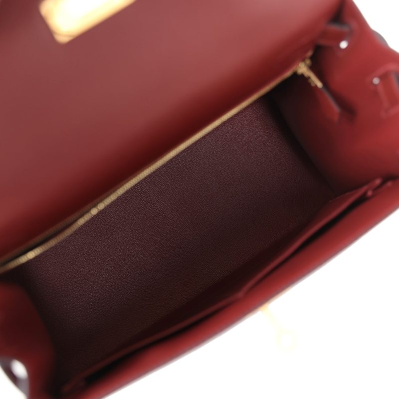 Hermes Kelly Sellier 28 Rouge H Epsom Gold Hardware - Image 9