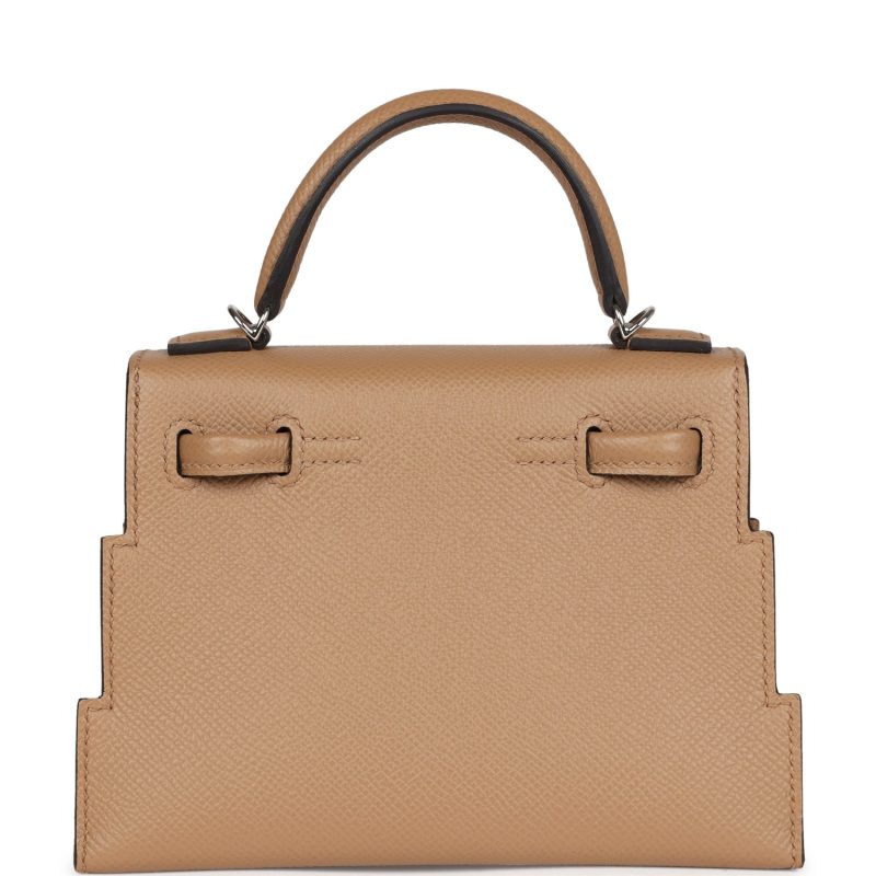 Hermes “Quelle Idolle” Picto Kelly Doll Chai/Mauve Sylvestre/Bleu Celeste/Terre Battue Epsom Palladium Hardware - Image 5