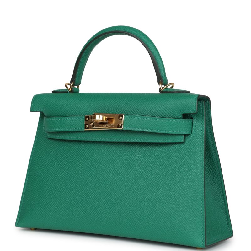 Hermes Kelly Sellier 20 Vert Vertigo Epsom Gold Hardware - Image 3