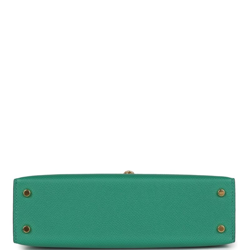 Hermes Kelly Sellier 20 Vert Vertigo Epsom Gold Hardware - Image 6