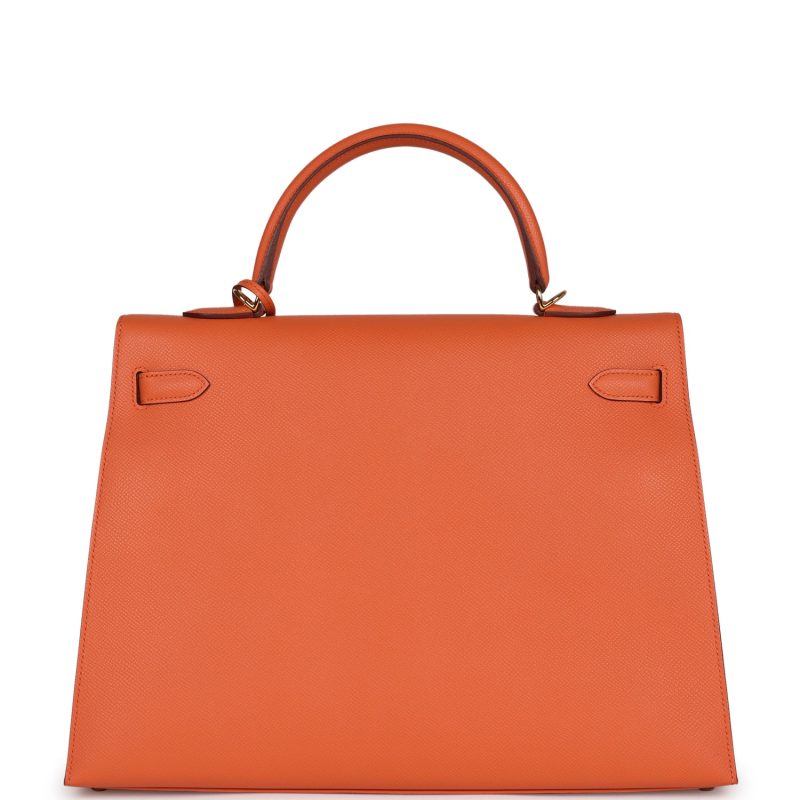 Hermes Kelly Sellier 35 Mango Epsom Gold Hardware - Image 5