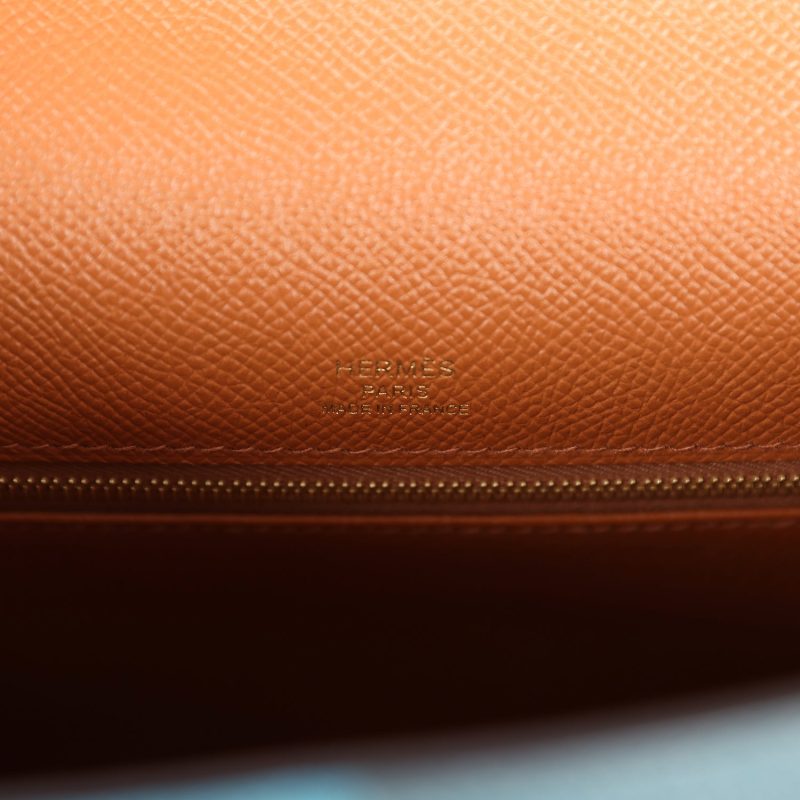Hermes Kelly Sellier 28 Casaque Vert Cypres and Vert Bosphore Epsom Gold Hardware - Image 7